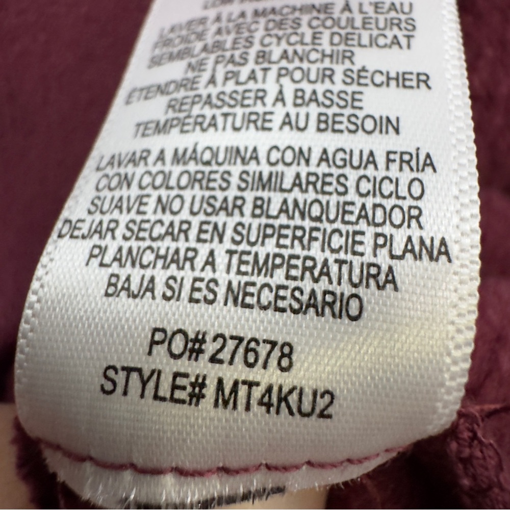 Casual Quarter Zip Pullover Bobeau Women’s Medium Burgundy - Picture 8 of 9